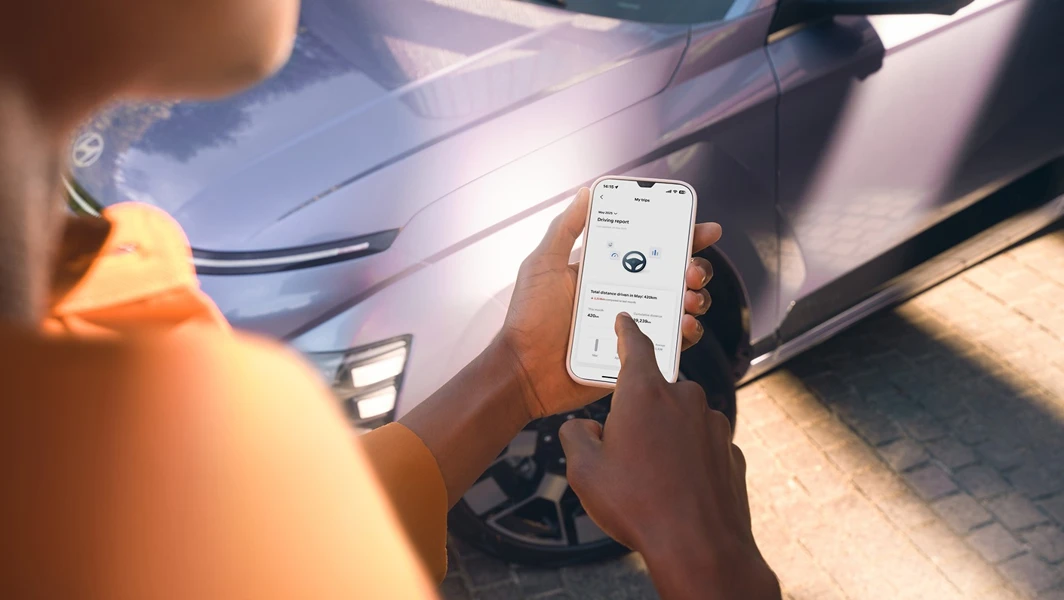 Hyundai KONA Electric Checking The App